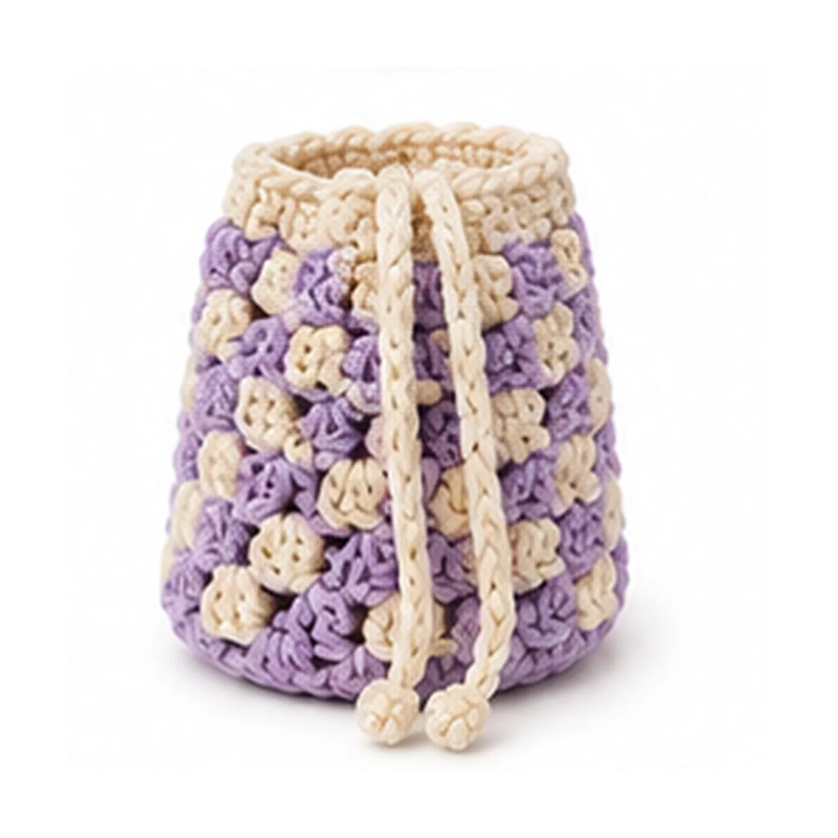 Lilac handmade crochet bag