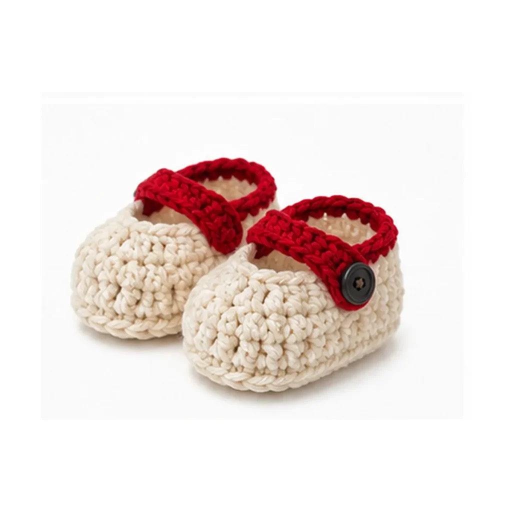 Handmade 06 Baby Booties — crochet and textile craft by Becka Crafts