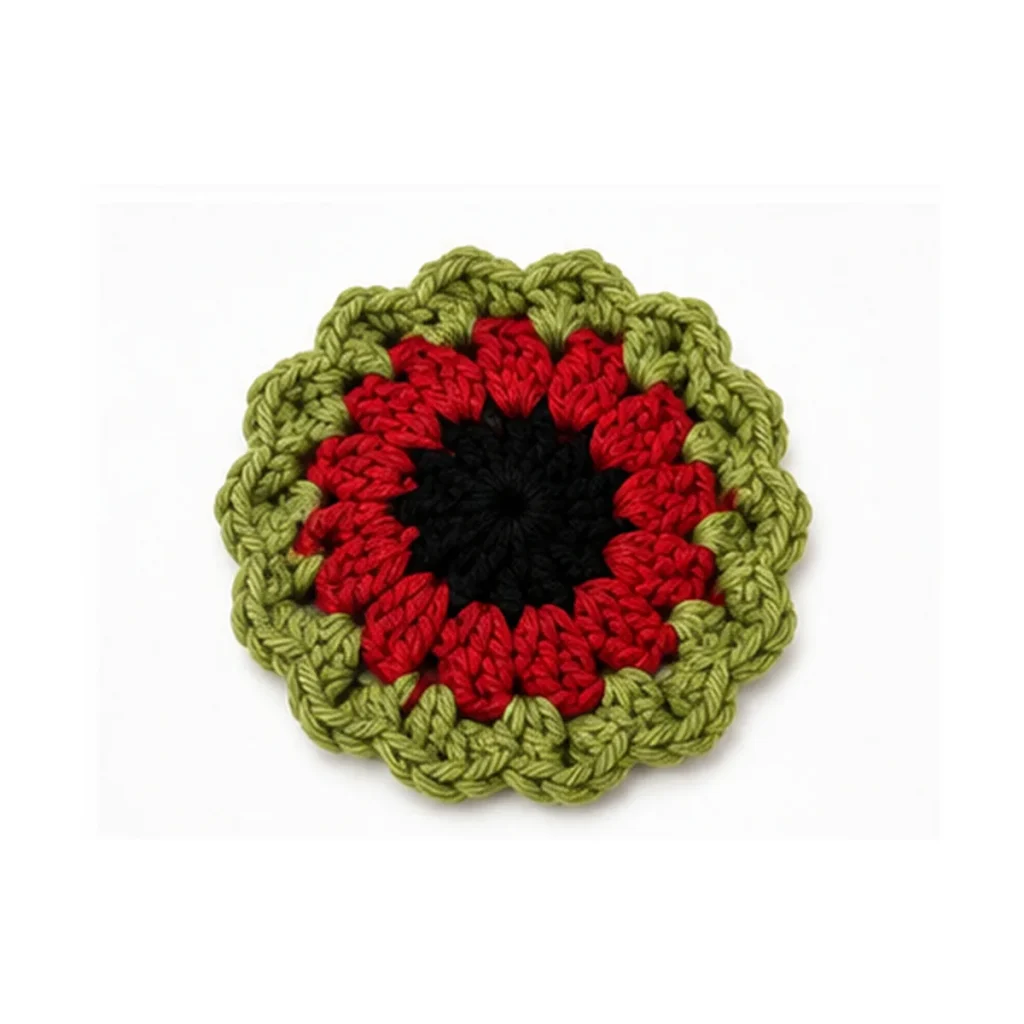 Handmade 07 Flower Coaster — crochet and textile craft by Becka Crafts