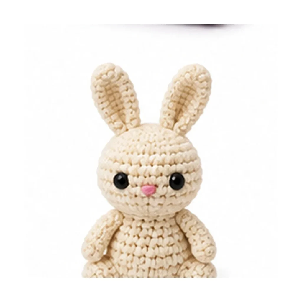 Handmade 28 Cream Bunny Amigurumi — crochet and textile craft by Becka Crafts