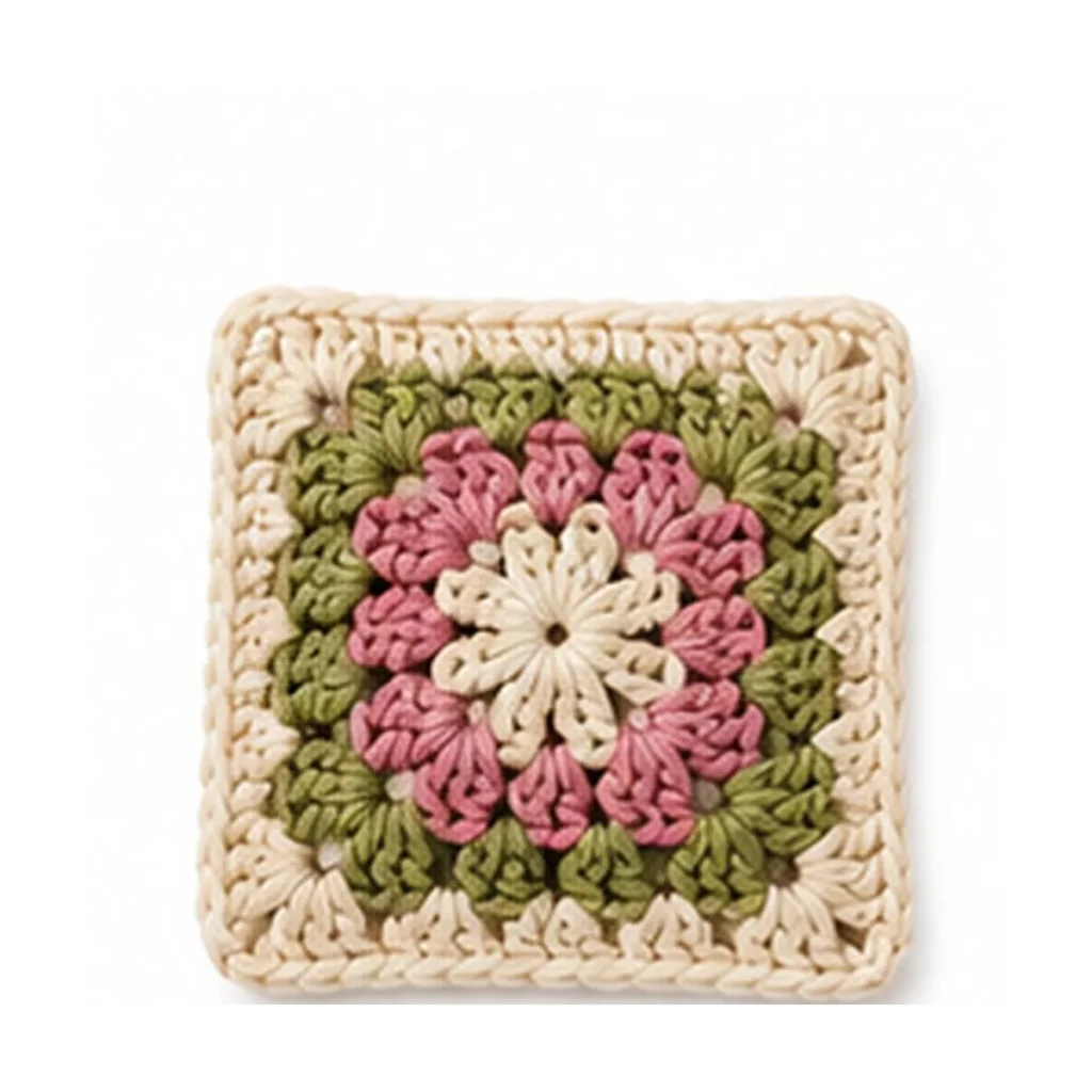 Handmade 29 Flower Granny Square — crochet and textile craft by Becka Crafts