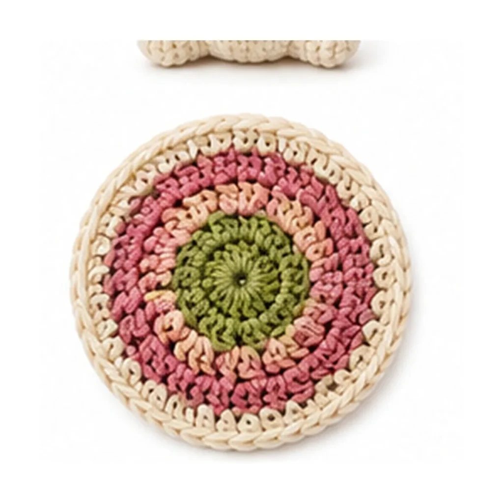 Handmade 33 Round Flower Trivet — crochet and textile craft by Becka Crafts