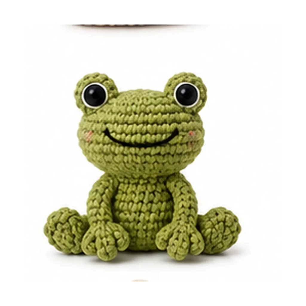 Handmade 37 Green Frog Amigurumi — crochet and textile craft by Becka Crafts