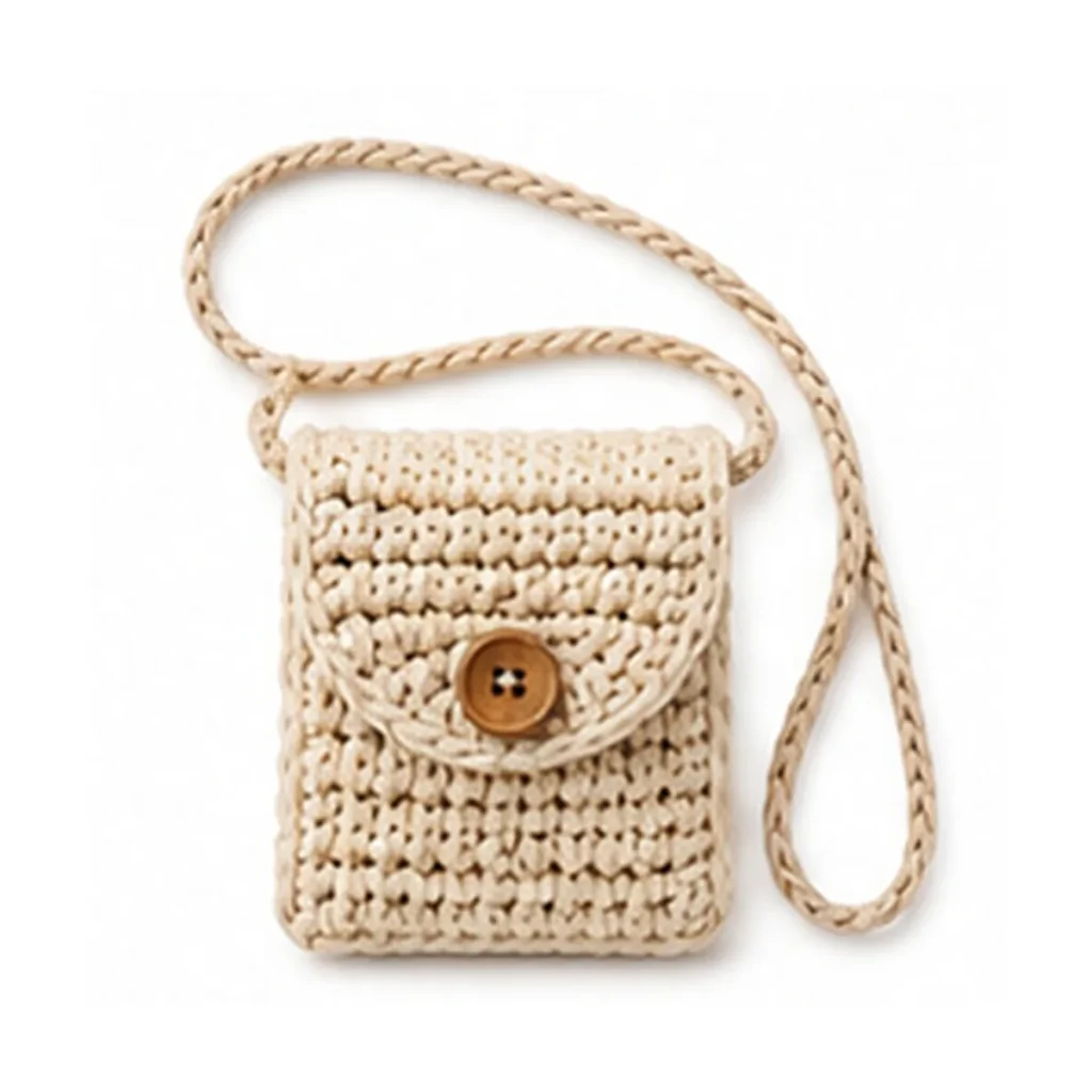 Handmade 40 Cream Phone Crossbody — crochet and textile craft by Becka Crafts