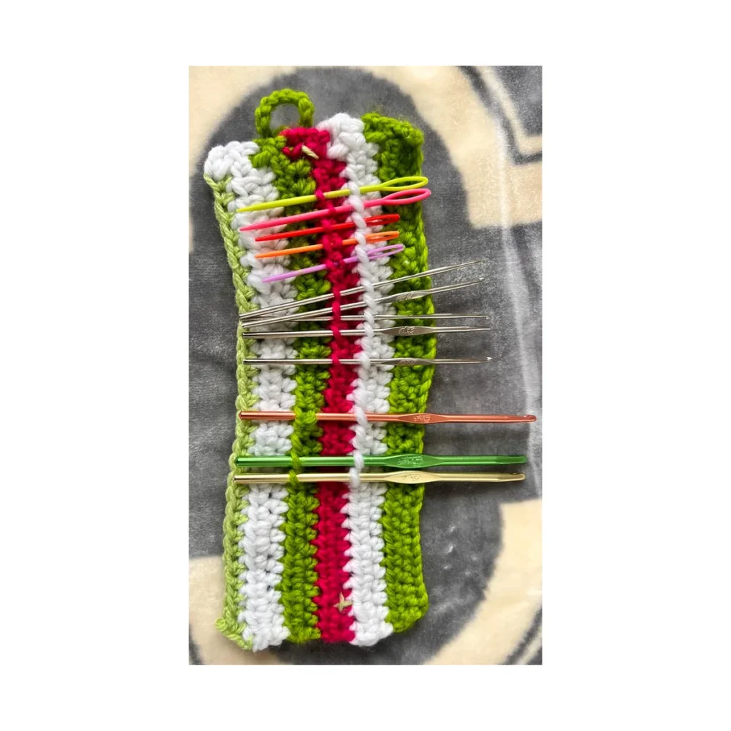 Handmade 13 Crochet Hook Organiser — crochet and textile craft by Becka Crafts